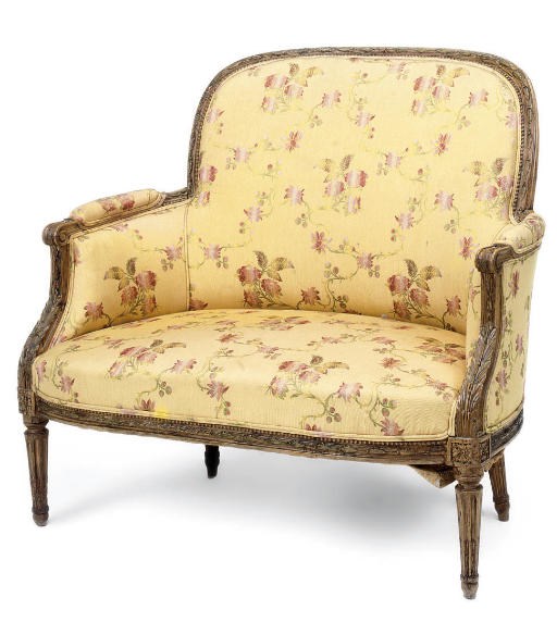 A LOUIS XVI BEECH CANAPE