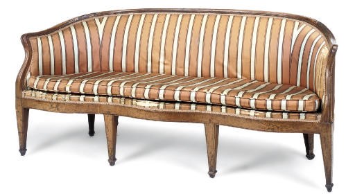 A NORTH ITALIAN WALNUT SOFA