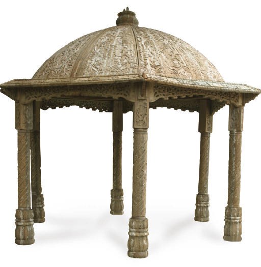 AN INDIAN TEAK PAGODA