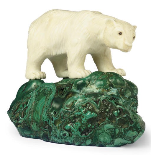 A MARBLE MODEL OF A POLAR BEAR