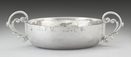 A GEORGE II CHANNEL ISLANDS SILVER CHRISTENING CUP,