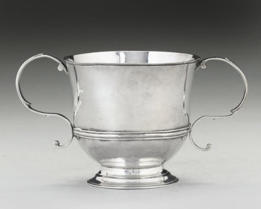 A GEORGE III CHANNEL ISLANDS SILVER TWO-HANDLED CUP,
