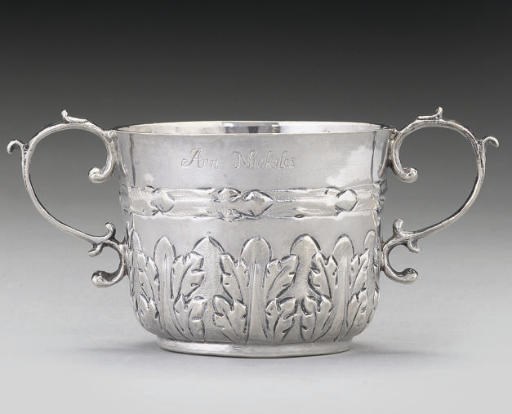 A CHARLES II SILVER PORRINGER,