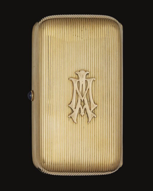 A LATE 19TH CENTURY RUSSIAN GOLD CIGARETTE CASE,