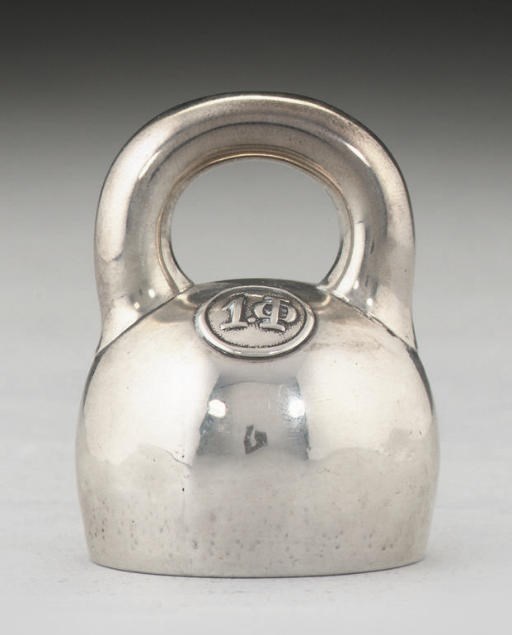 A LATE 19TH CENTURY RUSSIAN SILVER NOVELTY BELL,