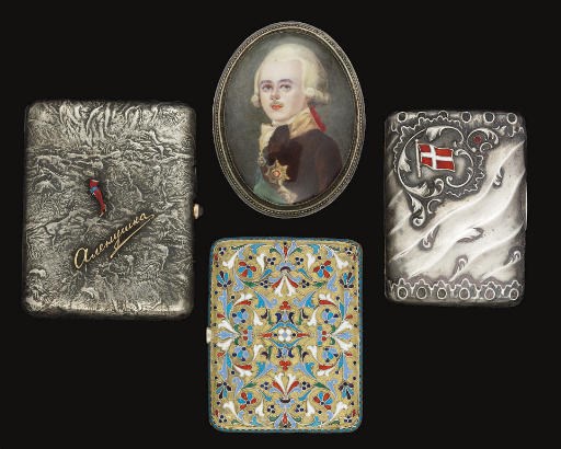 A GROUP OF THREE RUSSIAN CIGARETTE CASES,
