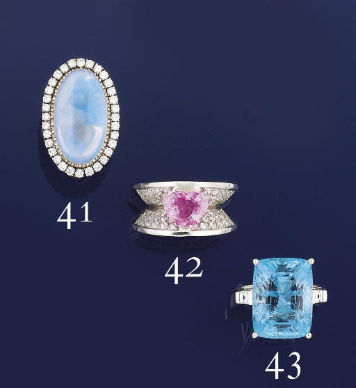 A aquamarine and diamond ring