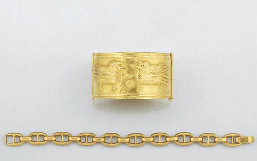 A BANGLE AND BRACELET, BY SCHLUEP