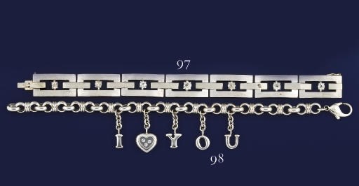 A HAPPY DIAMOND CHARM BRACELET, BY CHOPARD