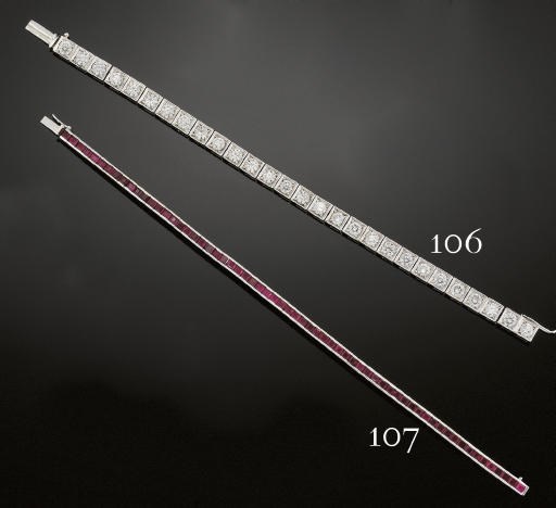 A diamond bracelet