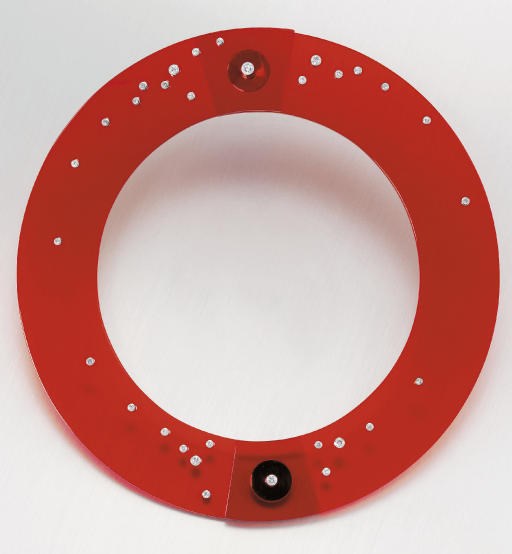 A PLEXI-GLASS AND DIAMOND NECKLACE, BY INGRID BÄRNDAL