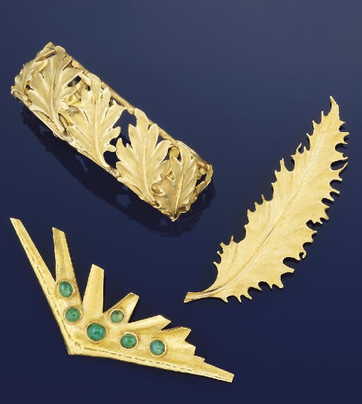 A brooch and bangle by Buccellati and a brooch by Masenza