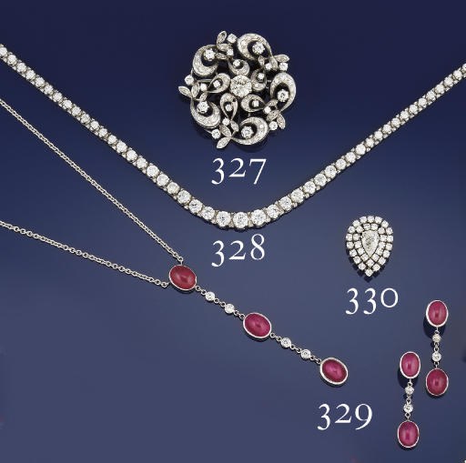A diamond cluster pendant