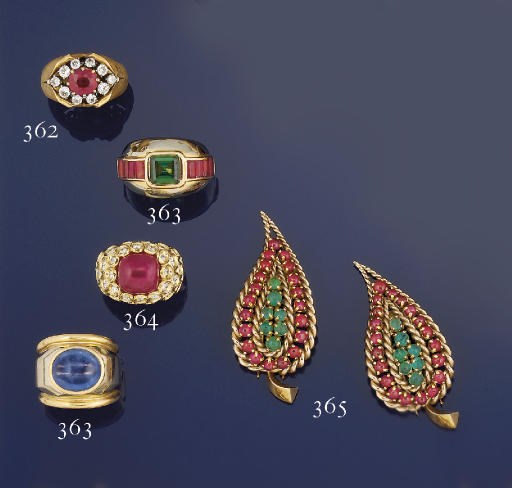 A ruby and diamond ring, by Bulgari