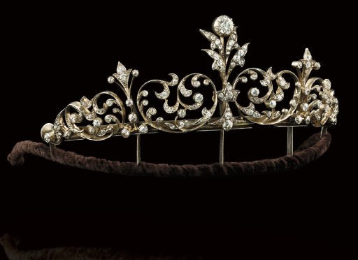 A late Victorian diamond tiara/necklace