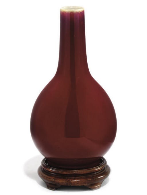 A CHINESE SANG DE BOUEF BOTTLE VASE