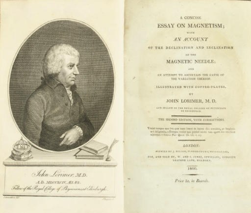 LORIMER, John (1732-95) A Concise Essay on Magnetism; with an account of the declination and inclination of the magnetic needle