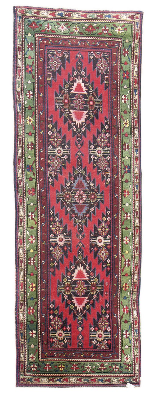 TWO SIMILAR KARABAGH LONG RUGS, SOUTH CAUCASUS