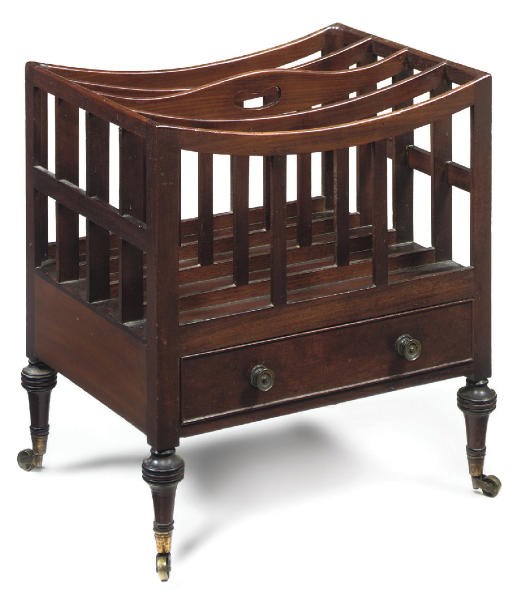 A REGENCY MAHOGANY CANTERBURY