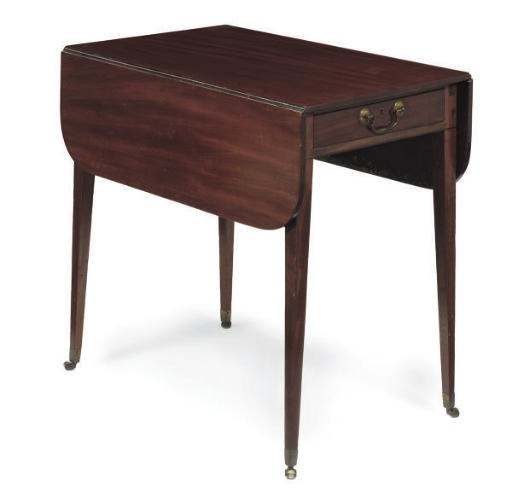 A GEORGE III MAHOGANY PEMBROKE TABLE