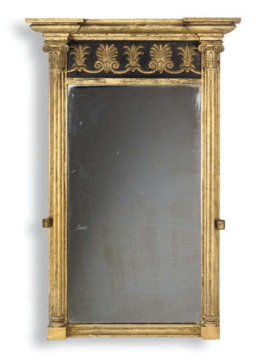 A REGENCY GILTWOOD AND GESSO GIRANDOLE MIRROR