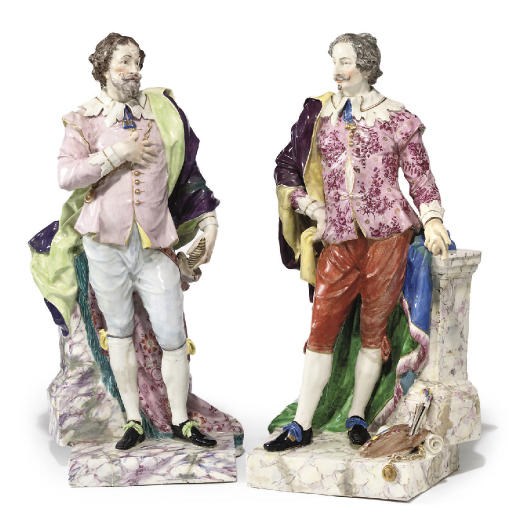 TWO ENGLISH PEARLWARE HISTORICAL FIGURES OF GENTLEMAN