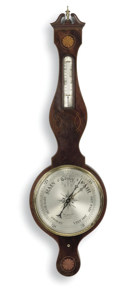 A Victorian mahogany wheel barometer