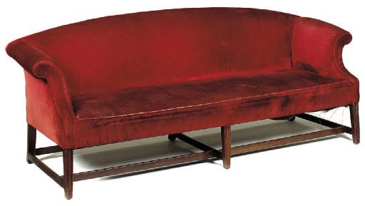 A GEORGE III MAHOGANY SOFA