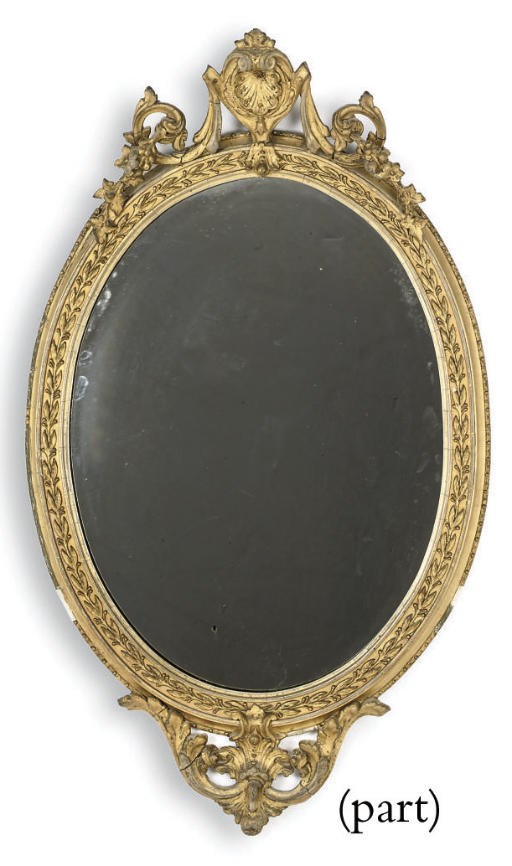 A PAIR OF MID-VICTORIAN GILT-COMPOSITION MIRRORS