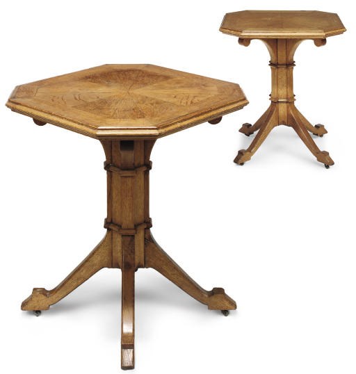 A PAIR OF LATE VICTORIAN OAK OCCASIONAL TABLES