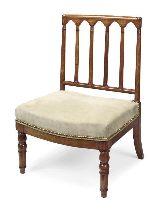 A RESTAURATION MAHOGANY LOW CHAISE