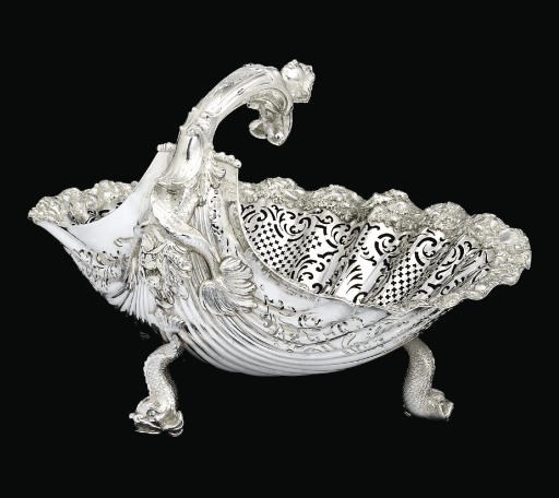 A FINE GEORGE II SILVER BASKET