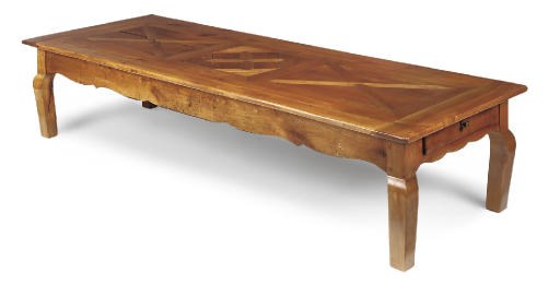 A FRENCH CHERRYWOOD LOW TABLE