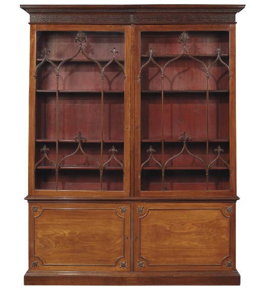 A GEORGE II MAHOGANY BOOKCASE
