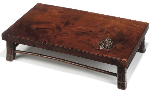A CHINESE SMALL HARDWOOD LOW TABLE