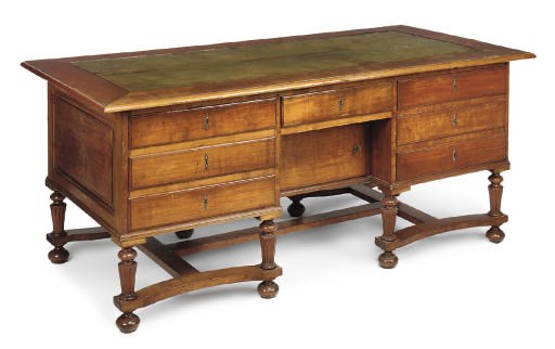 A FRENCH FRUITWOOD BUREAU MAZARIN