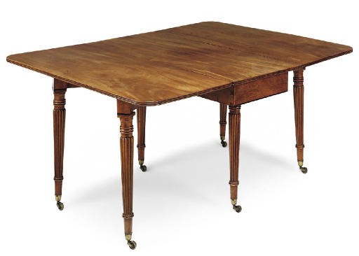 A REGENCY MAHOGANY DROP-LEAF DINING-TABLE