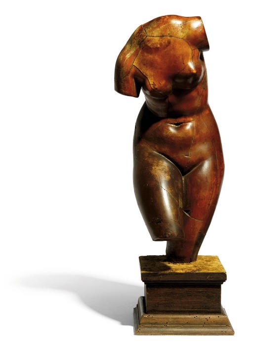 A PATINATED COMPOSITION FIGURE OF VENUS