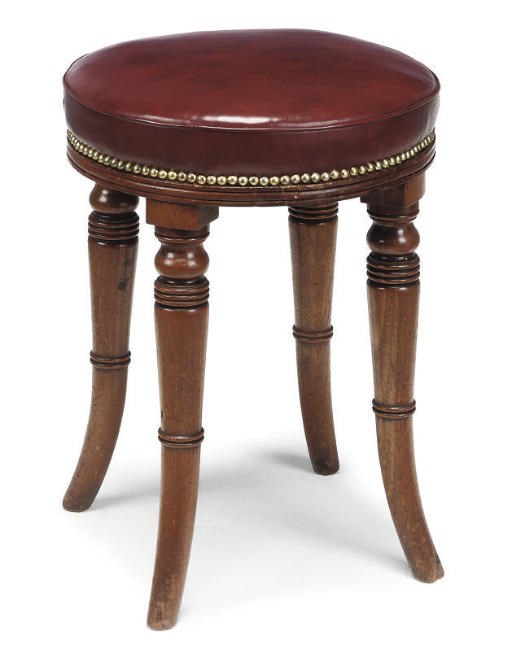 A REGENCY MAHOGANY STOOL