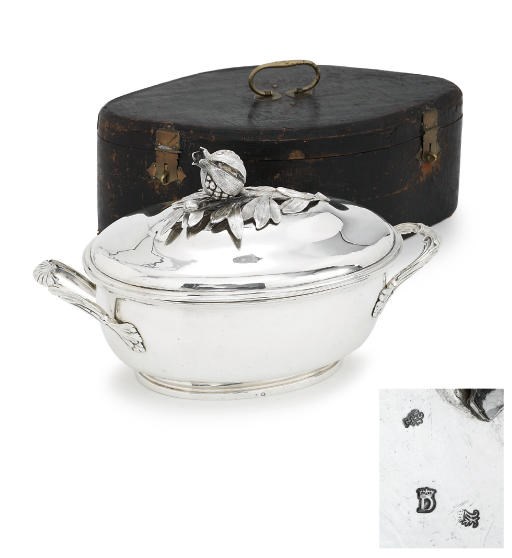 A LOUIS XV SILVER TUREEN AND COVER