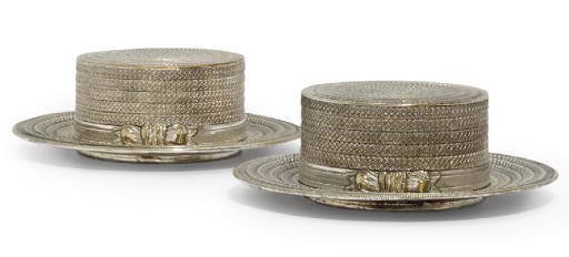 A PAIR OF VICTORIAN SILVER-PLATE BUTTER DISHES AND COVERS