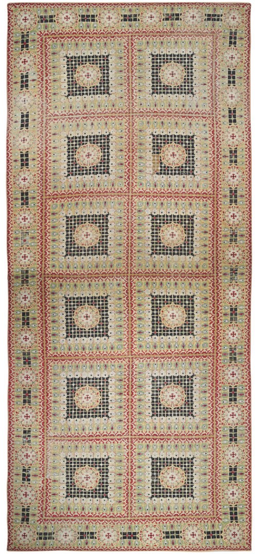 A EUROPEAN GROS POINT NEEDLEWORK CARPET