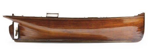 A VICTORIAN MAHOGANY MODEL OF A LUGGER