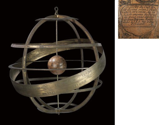 A FRENCH GILT-BRONZE ARMILLARY SPHERE