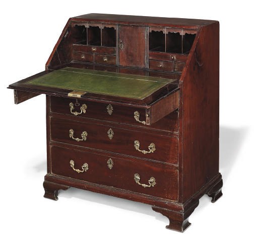 A GEORGE III MAHOGANY BUREAU