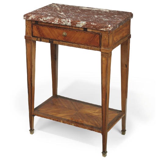 A NORTH ITALIAN TULIPWOOD, AMARANTH AND BANDED OCCASIONAL TABLE