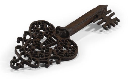 AN ITALIAN WROUGHT-IRON LOCKSMITHS SHOP-SIGN