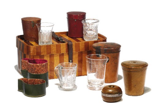 FOUR CUT AND ENGRAVED GLASSES
