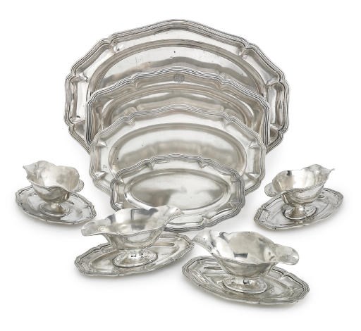 AN ITALIAN SILVER DINNER-SERVICE