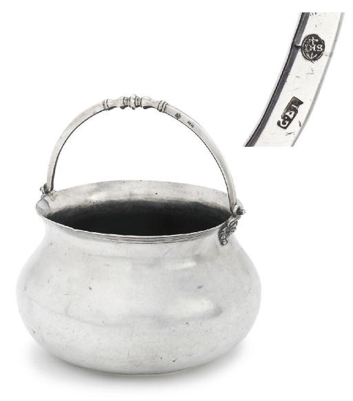 AN ITALIAN SILVER HOLY WATER STOUP